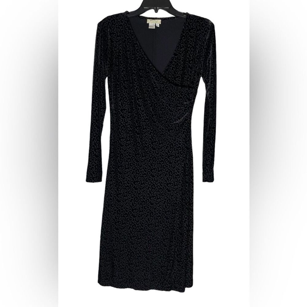 VTG 90s The Territory Ahead black velour Dress Size XS Whimsigoth Grunge Witchy